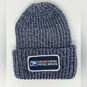 USPS Beanie chunky thick with Retro United States Postal Service mail lo…